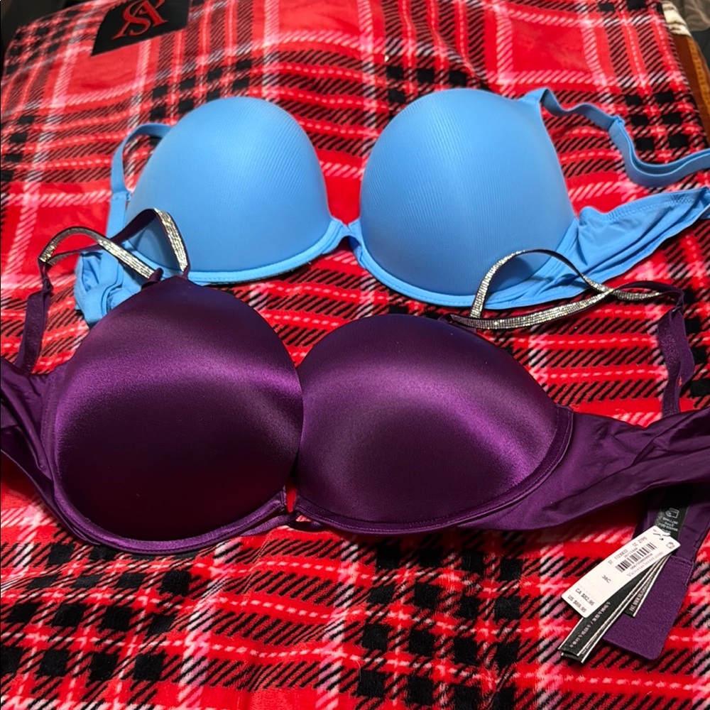 Purple and Blue Women's Intimates Set